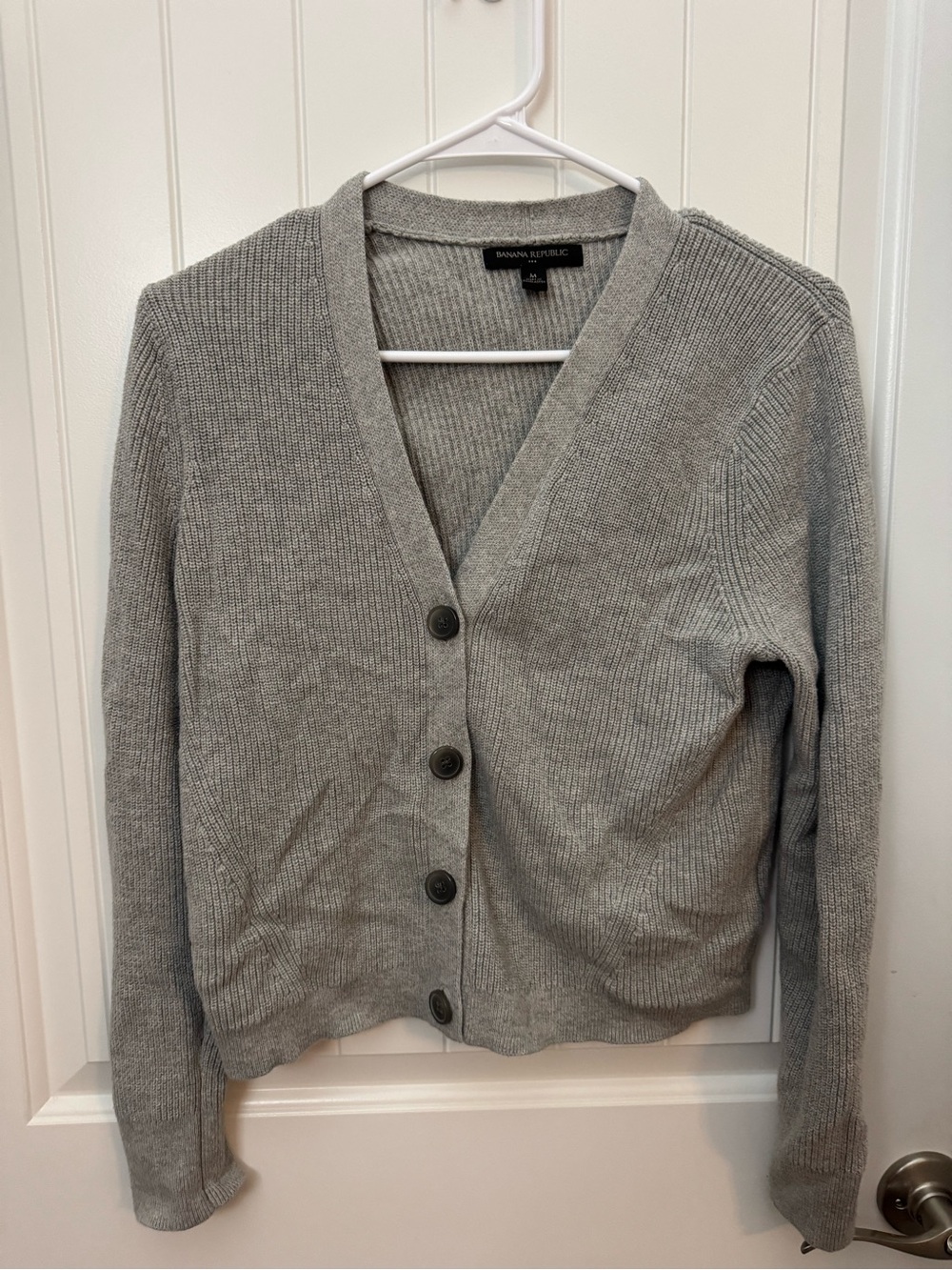 Banana Republic Gray Button Front Knit Cardigan Sweater Women’s Medium B